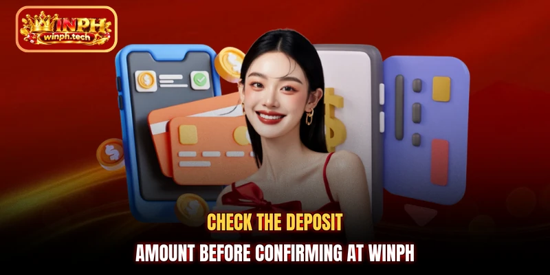 Check the deposit amount before confirming at WINPH