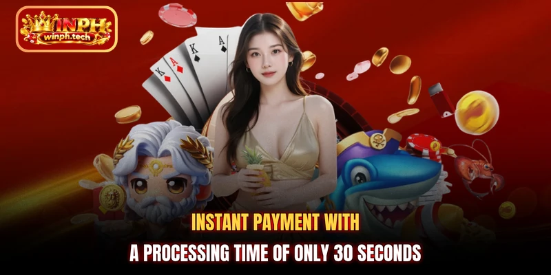 Instant payment with a processing time of only 30 seconds