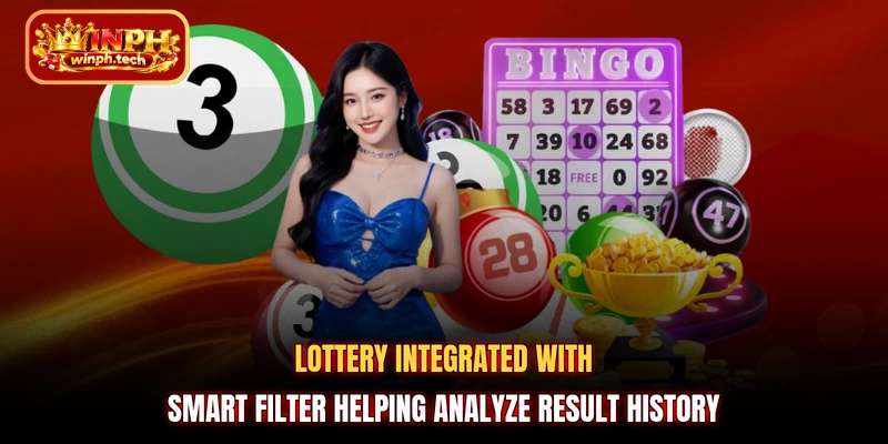 Lottery integrated with smart filter helping analyze result history